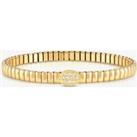 Nomination XTE Life Gold Finish Stainless Steel Cubic Zirconia Oval Bracelet 046011/053