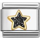 Nomination CLASSIC Black Glitter Star Charm 030220/20