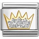 Nomination CLASSIC Silver Glitter Crown Charm 030220/21
