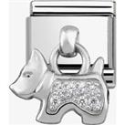 Nomination CLASSIC Silvershine Cubic Zirconia Dog Charm 331800/09