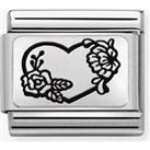 Nomination Composable CLASSIC Heart with Rose Charm 330111/28