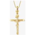 9ct Yellow Gold Medium Crucifix Necklace CR001 CN025-18