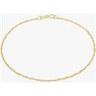 9ct Yellow Gold 9 Inch Twist Curb Chain Anklet 1.23.0464