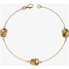 9ct Yellow Gold Textured Knot Bracelet GB467