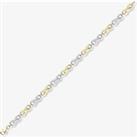 9ct Two Colour Gold Infinity Link Bracelet BR599-07