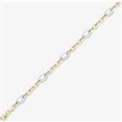 9ct Two Colour Gold Open Marquise Link Bracelet BR602-07