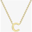 9ct Yellow Gold Mini Initial C Necklace 01.19.0152