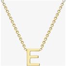 9ct Yellow Gold Mini Initial E Necklace 01.19.0154