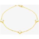 9ct Yellow Gold Mother Of Pearl Petal Bracelet 1.29.1602