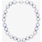 9ct White Gold 7.5 Inch Grey Freshwater Pearl Bead Bracelet BRZ70029FW