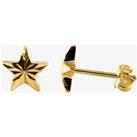 9ct Yellow Gold Star Stud Earrings 1551483