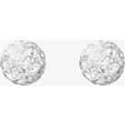 9ct White Gold Diamond-Cut 3mm Ball Stud Earrings 5.55.7999