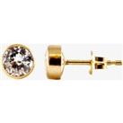 9ct Gold 5mm Cubic Zirconia Round Stud Earrings 1573423