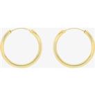 9ct Yellow Gold 22.5mm Hollow-Tube Hoop Earrings 1.51.2579