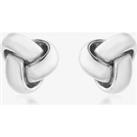 9ct White Gold Tiny Triple Knot Earrings 5.55.6239