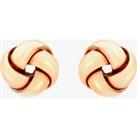 9ct Rose Gold Small Knot Stud Earrings 5.55.8379