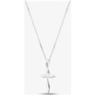 Silver Twisted Cross Pendant and Chain GK-P2887