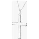 Silver Plain Cross and Chain SCS21