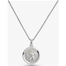 Silver St Christopher Round Necklace P30-8042-SC1620