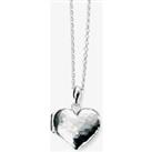 Silver Hammered Heart Locket N3924