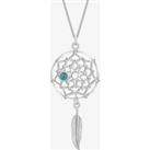 Sterling Silver Turquoise Dream Catcher Pendant 8.68.4964