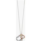 Sterling Silver & Rose Gold Tone Double Heart Necklace P4172