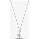 Sterling Silver Cubic Zirconia Flower Cluster Necklace 3060.8.13.0034