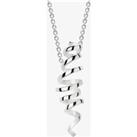 Bastian Silver Matte and Polished Spiral Pendant Only 12492