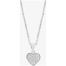 Silver Pav Heart Pendant P611854