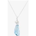 Sterling Silver Light Blue Crystal Drop Pendant 15SWCP0006-7