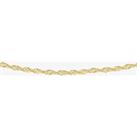 Sterling Silver Gold Plated 46cm Twisted Curb Chain 8.91.0354