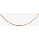 Sterling Silver Rose Gold Plated 18 Inch Flat Curb Chain CU2DC035/0.45