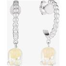 Lalique Sterling Silver Flower Earrings 10384600