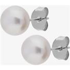 Silver 7mm White Side Drilled Freshwater Pearl Stud Earrings EOW107SD