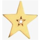 Amulette Gold Plated and Diamond Star Ring Charm CH-002/YGP