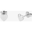 Ted Baker Harly Silver Finish Tiny Heart Stud Earrings TBJ872-01-03