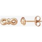Silver Sparkle Rose Infinity Bow Stud Earrings DE346CRRG0.5(T)
