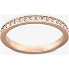 Swarovski Rare Rose Gold Tone White Crystal Channel Half Eternity Ring 5032899