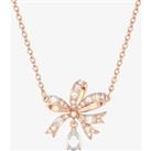 Swarovski Volta Small Rose Gold Plated Bow Necklace 5656741