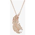 Swarovski Nice Rose Gold Plated Feather Necklace 5663483