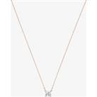 Swarovski Attract Square Clear Crystal Rose Gold Tone Necklace 5510698