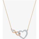 Swarovski Infinity Heart Two Colour White Crystal Necklace 5518865