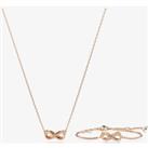 Swarovski Hyperbola Rose Gold Tone Plated Infinity Jewellery Set 5682483