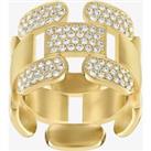 Swarovski Cube Gold Tone Crystal Ring 5139677