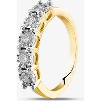 9ct Yellow Gold 0.50ct Diamond Five Stone Ring THR26487-50 9Y M