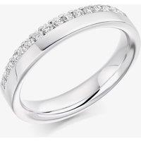 18ct White Gold 0.35ct Diamond Offset Half-Eternity Ring (L) HET2507 18W L