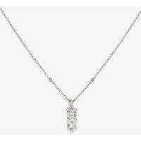 18ct White Gold Gatsby Multi-cut Diamond Dropper Necklace LG194/NA