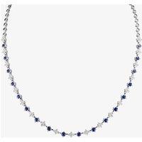 18ct White Gold Sapphire & Diamond Fancy Necklace HSN1056(BS)