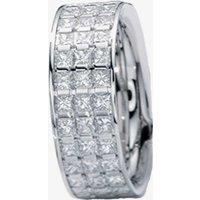 Henrich and Denzel Lily- Platinum Three Row Princess-Cut Diamond 2.04ct Half Eternity Ring P4883.01/144 53