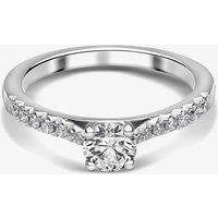 Platinum Diamond Four Claw Solitaire Ring 01G4K-P001